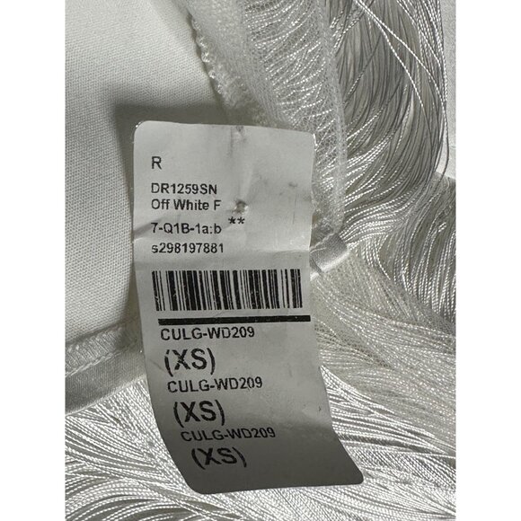 Cult Gaia Mara Dress in Off White Fringe X-Small New Womens Bridal Cocktail - Picture 9 of 17
